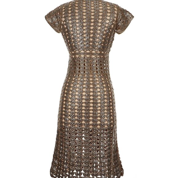 Prada Bronze Crochet Dress (slip missing) - Picture 2 of 4
